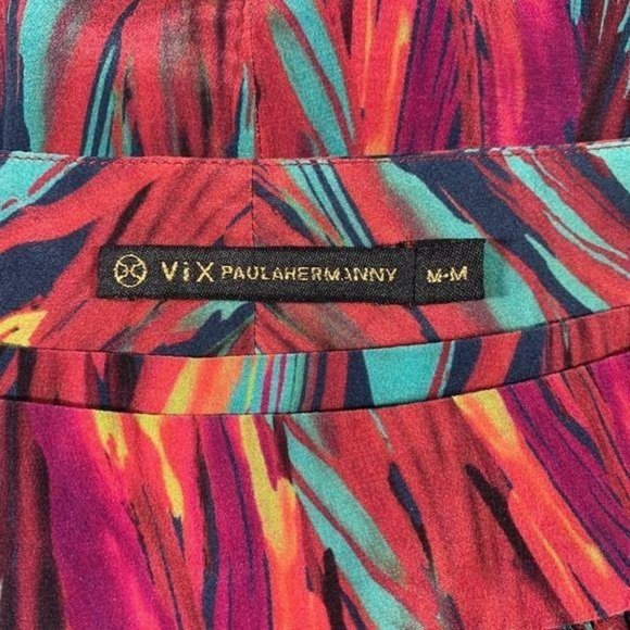 VIX Paula Hermanny Napo Bia Tulip Wrap Silk Skirt Cover-Up Beach Swim Va… - Picture 6 of 8